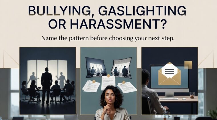 Workplace bullying vs gaslighting at work and harassment comparison