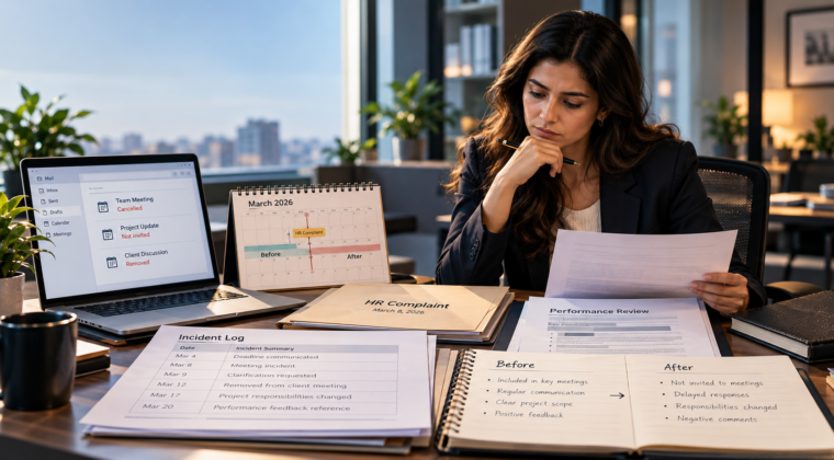 Employee reviewing workplace changes after making an HR complaint